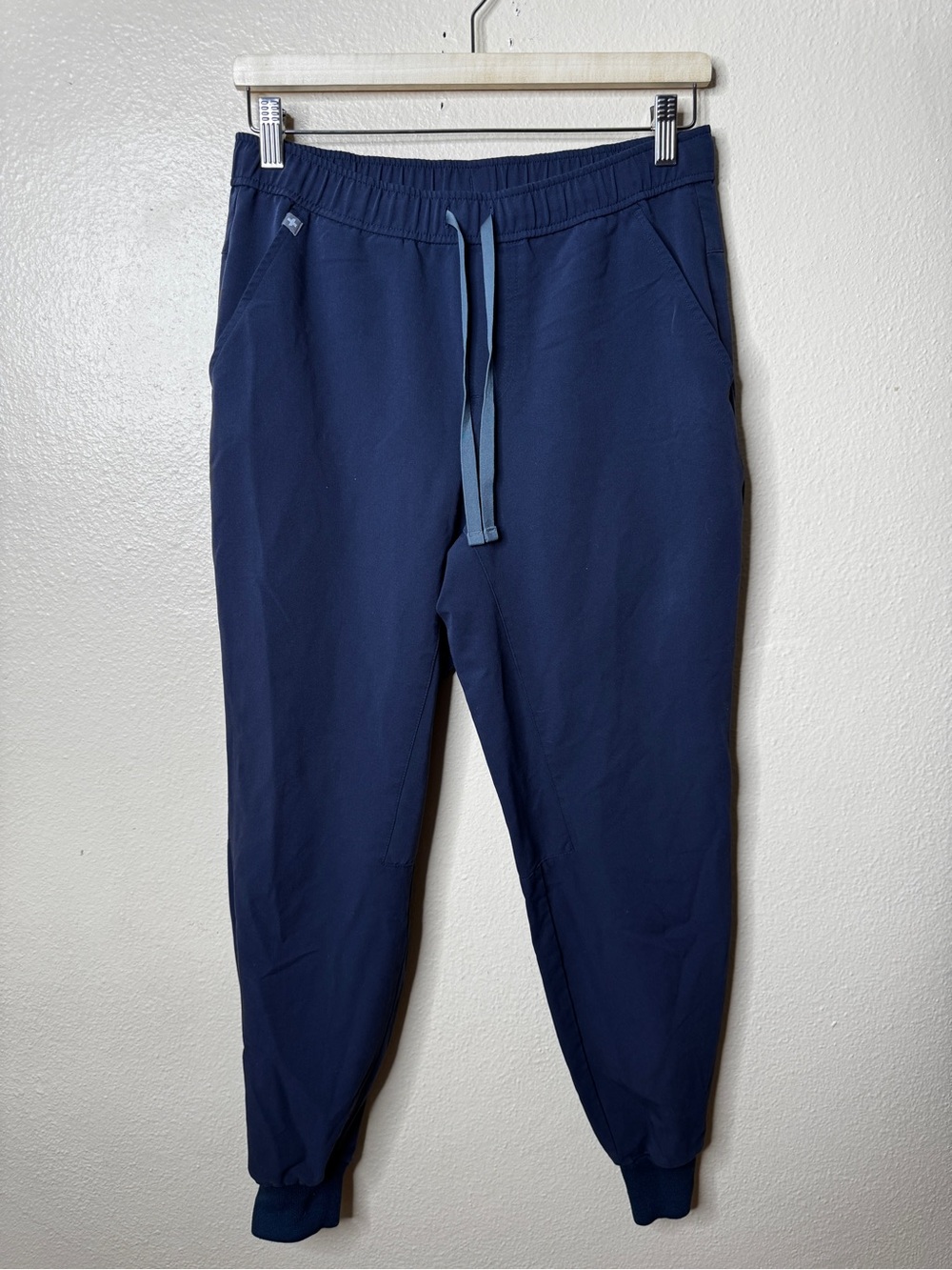 FIGS S Technical Collection Scrub Jogger Pants Navy Blue Drawstring Stretch
